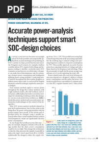 Accurate Power-Analysis Techniques Support Smart SOC-design Choices