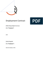 Employment Contract: (Wide Range Digital Services) (The "Company")