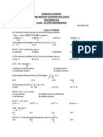 (F (X) ) F' (X) DX: Korangi Academy Preliminary Examination (2015) Mathematics Class: Xii (Pre-Engineering)