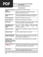 Department of Social Welfare and Development Field Office Vi Alabang-Zapote Road, Alabang, Muntinlupa City Research Brief