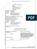 19-10-08 Continental Motion For TRO Against Avanci Et Al.