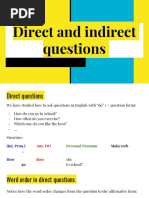 Direct and Indirect Questions