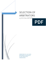 Selections of Arbitration A Judicial Review