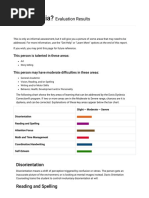 Dyslexia Assessment (From Davis Dyslexia Association International)