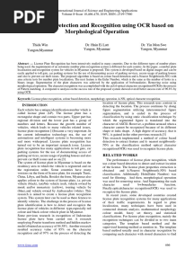 License Plate Detection and Recognition Using OCR Based On Morphological Operation