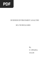 Business Environment Analysis HCL Report