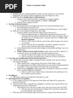 M&A Outline