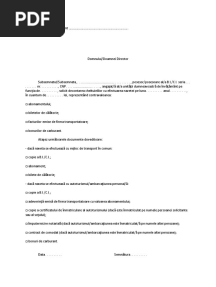 Cerere Decontare Transport