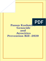 Panun Kashmir Genocide and Atrocities Prevention Bill 2020.