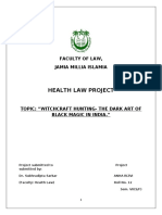 Health Law Project: Faculty of Law, Jamia Millia Islamia