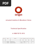 (PCM) - Technical Specification - Actuated Isolation and Blowdown Valves