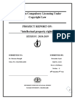 A Study On Compulsory Licensing Under Project Report On-"Intellectual Property Rights"