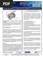 IOM-B41C: Series B41C Flanged Ball Valve B41C/B41 Rev3