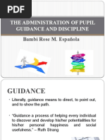 The Administration of Pupil Guidance and Discipline: Bambi Rose M. Española