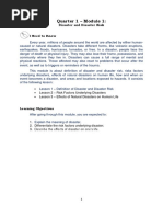 Quarter 1 - Module 1:: Disaster and Disaster Risk