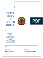 Centr AL Unive Rsity OF South Bihar: Project ON:-Critical Analysis of THE Doctrine of Ultra Vires