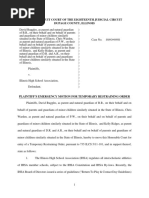 Temporary Restraining Order Motion Against The Illinois High School Association