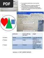 Activity 1.3 MY CAREER MOVES: Profession Factors Affecting The Choice Insight