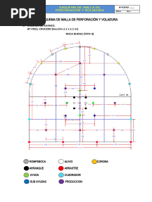 Planos y Esquema de Malla de Perforacion y Voladura Calculo de Carga