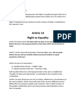 Introduction:-: Before The Law or The Equal Protection of The Laws Within The Territories of India'