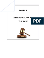 Topic 1 - Introduction To The Law20216