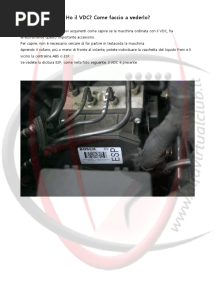Alfa 147 - Come Rilevare La Presenza Del VDC Su Vettura