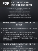 Scope and Delimitation