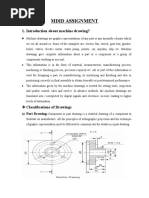 Mdid Assignment: 1. Introduction About Machine Drawing?