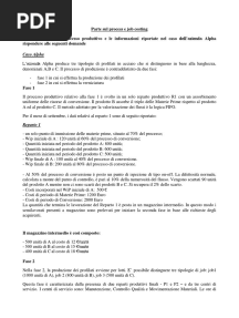 Esercizio Sul Process-Job Costing Con Soluzione
