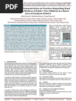 Effectiveness of Demonstration On Practices Regarding Hand Hygiene Among Mothers of Under Five Children in A Rural Area of Lucknow District