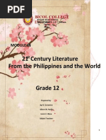 21 Century Literature From The Philippines and The World: Module in