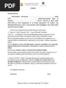 Cerere Retragere Ora Religie
