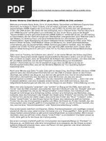 Moderna Chief Medical Officer Gibt Zu