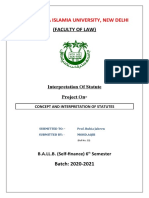 Concept and Interpretation of Statute