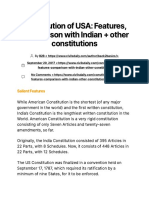 Constitution of USA - Features, Comparison With Indian + Other Constitutions - Civilsdaily