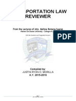 Transportation Law Reviewer by Morilla