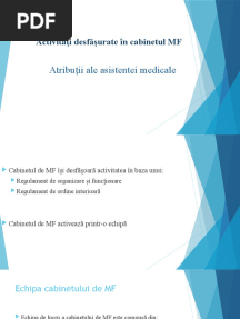 Activitati Ale Asistentei Medicale La Cabinetul de MF