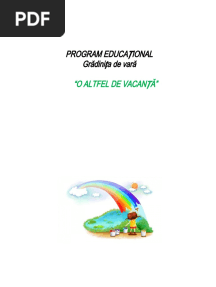 Gradinita de Vara-Proiect Educațional