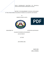 Effects of Corporate Governance Practices On Financial Performance of Manufacturing Share Companies in Adama