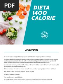 Dieta 1400 Calorie Fitprime