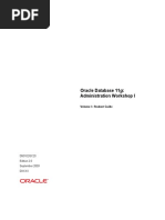 Oracle Database 11g: Administration Workshop I: D50102GC20 Edition 2.0 September 2009 DXXXX