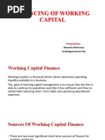 Financing of Working Capital