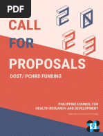 PCHRD Call For Proposals For 2023 Funding - Detailed FINAL