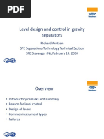 SPE Stavanger - Level Design and Control