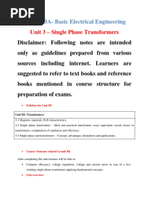 Basic Electrical Engineering Notes