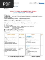 Unit 5: Natural Wonders of The World