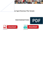 Real Estate Agent Business Plan Sample