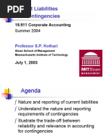 Current Liabilities and Contingencies