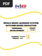 Whole Brain Learning System Outcome - Based Education: Personal Development