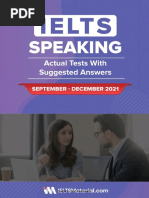 IELTS Speaking Actual Test Sep-Dec 2021